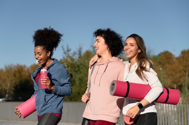 Runner incorporating daily movement like walking and stretching