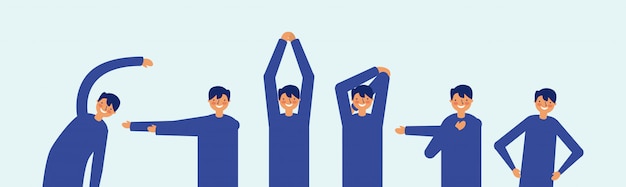 Person doing arm circles during warm-up