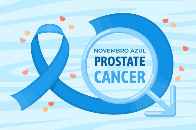 Colon cancer awareness ribbon and medical symbols