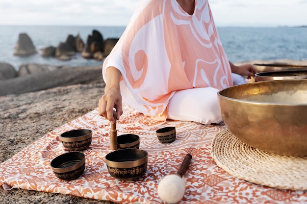 Traditional healer in a spiritual ceremony