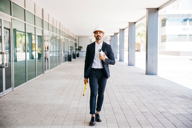 Office worker taking a walk during break