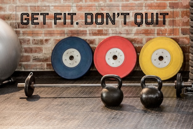 Free weights and gym machines side by side