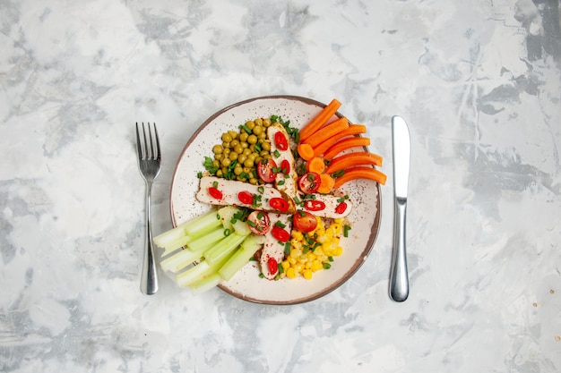 Healthy small meals with balanced macronutrients