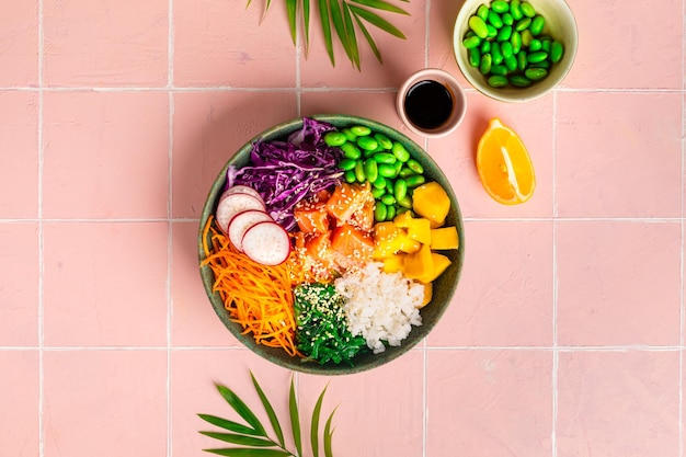 Balanced meal with grains, protein, and vegetables