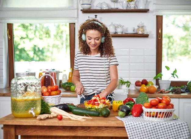 Simple healthy meal prepared at home