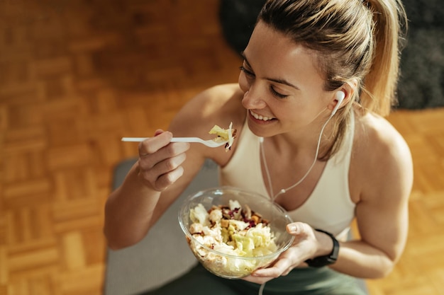 Balanced meal with protein, vegetables, and grains