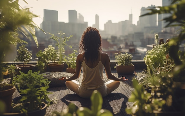 Yoga and mindfulness session in a community park