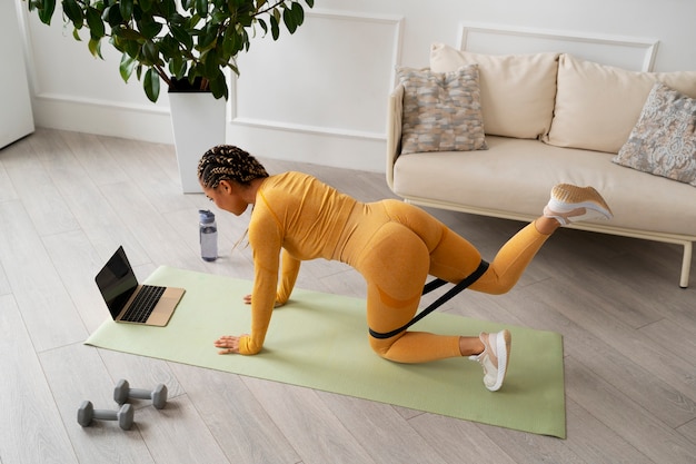 Simple home workout using bodyweight exercises