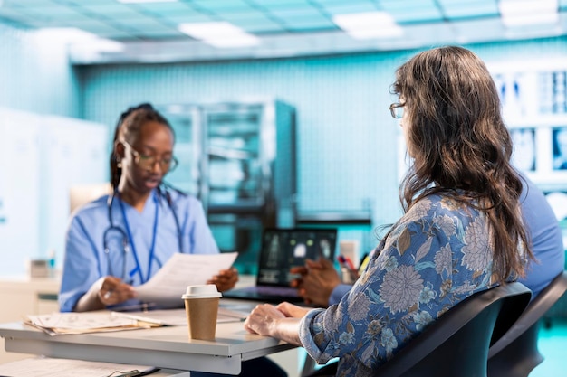 Hospital administrators in a meeting discussing policies