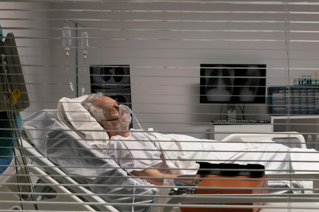 Patient recovering in a hospital setting after surgery