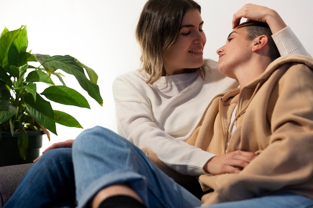 Couple discussing mental health
