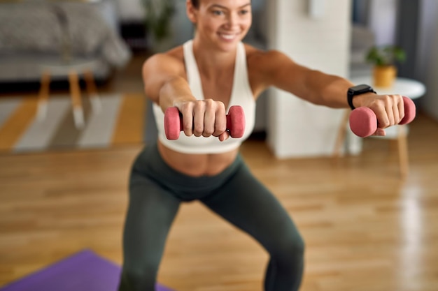 Short dumbbell exercises for office workers