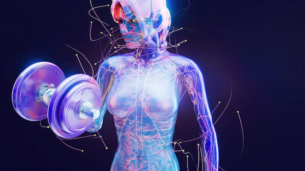 Runner focusing on muscle engagement during a jog