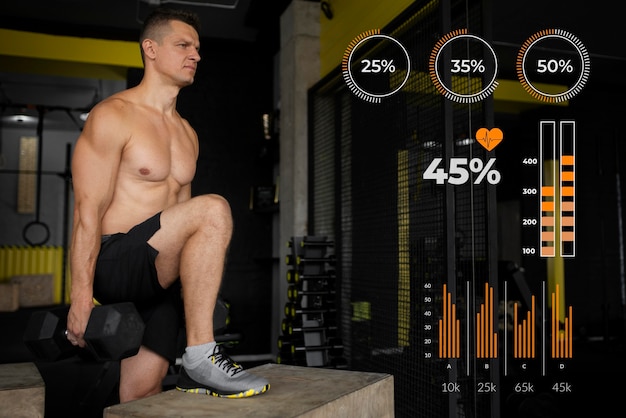 Progress photos showing muscle development over time