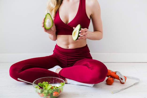 Healthy foods supporting core muscle function