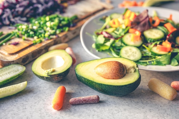 Healthy recovery foods on a plate