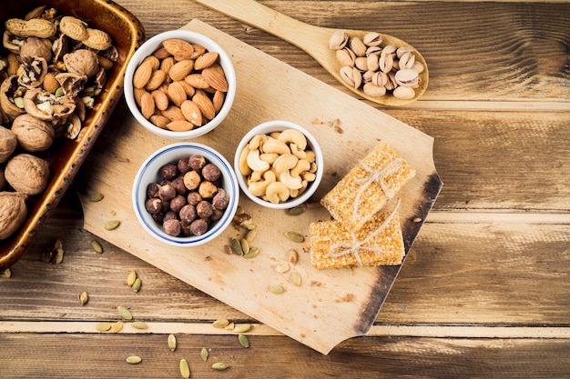 Assorted nuts and seeds in a bowl