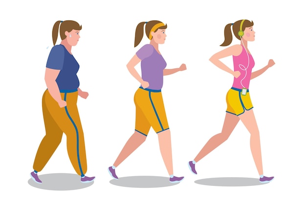 Illustration of correct walking posture