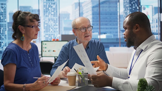 Group of public health experts in discussion