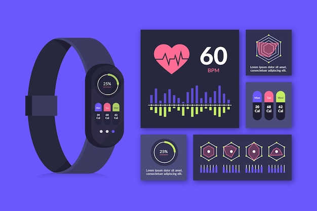 Cyclist checking heart rate on smartwatch