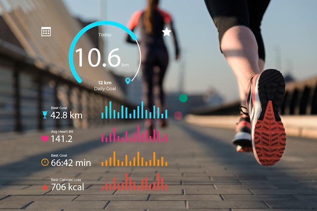 Runner alternating between jogging and walking