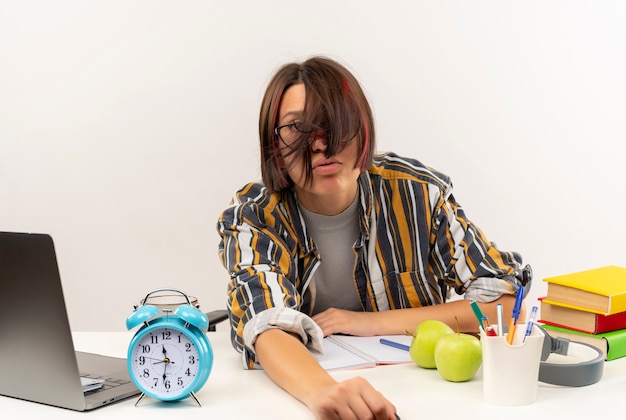 Student using phone reminder to start quick HIIT session