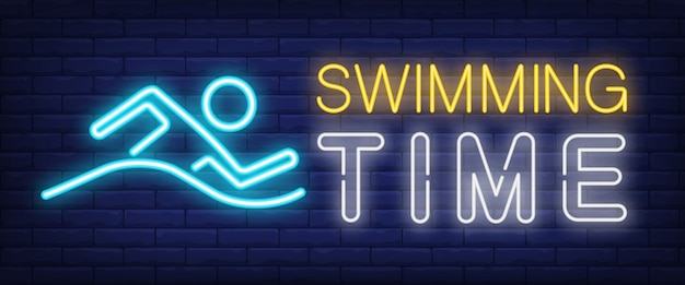 Swimmer pushing forward with determination