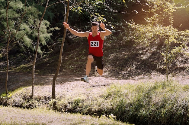 Senior starting trail run