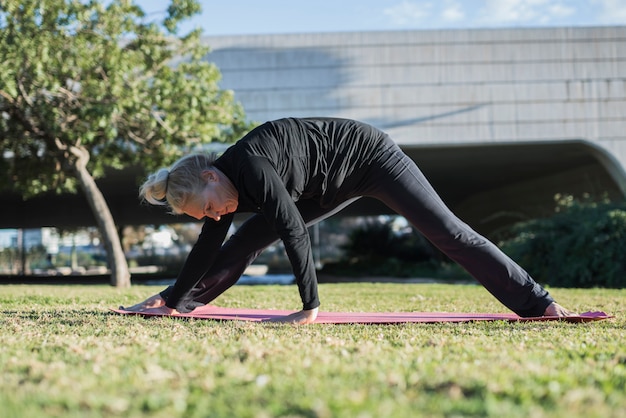 Person marching in place and doing arm circles