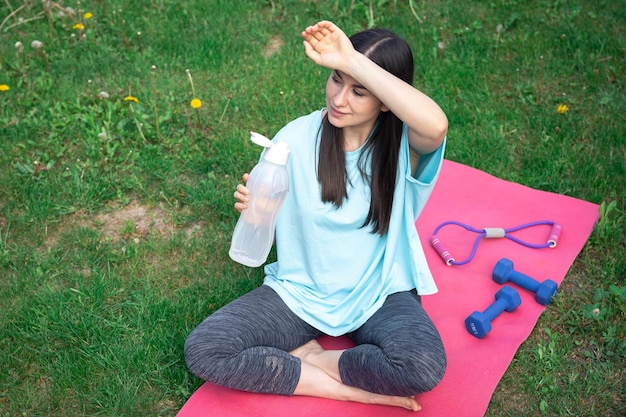 Student using habit tracker for yoga
