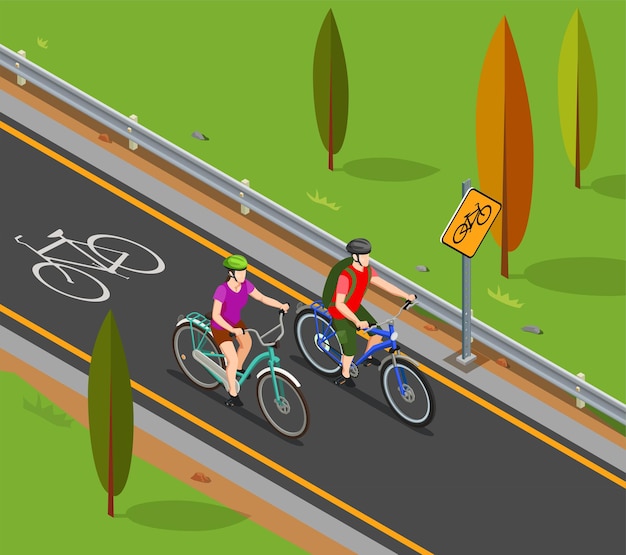 Cyclist riding peacefully through a forest trail